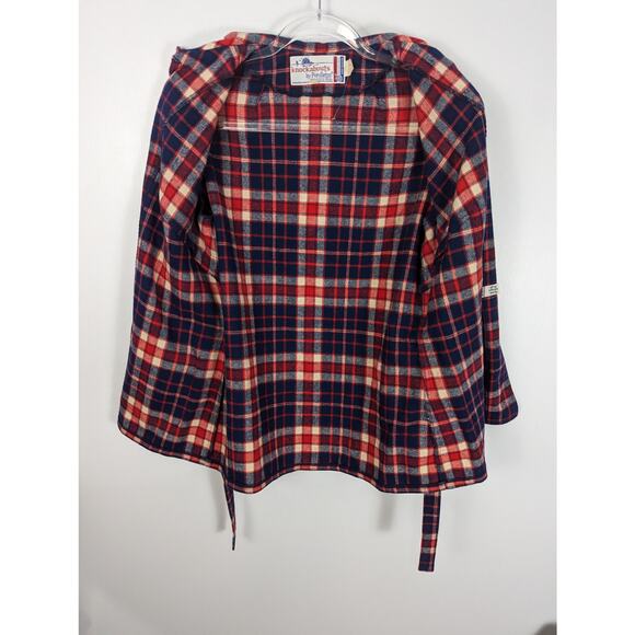 Pendleton Knockabouts 1960s Plaid Wool Shirt Blazer Red White Blue Made in USA - Picture 6 of 14